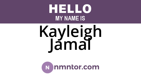 Kayleigh Jamal