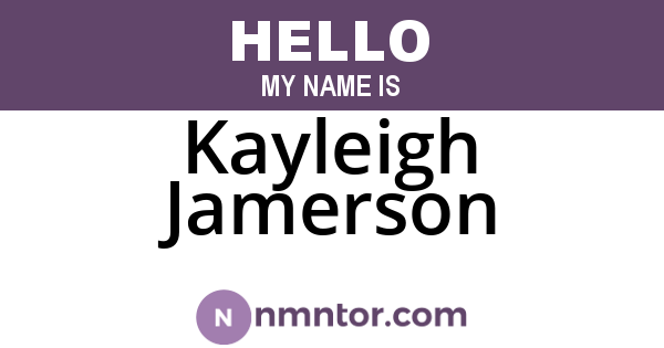 Kayleigh Jamerson