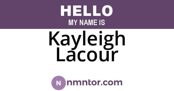 Kayleigh Lacour