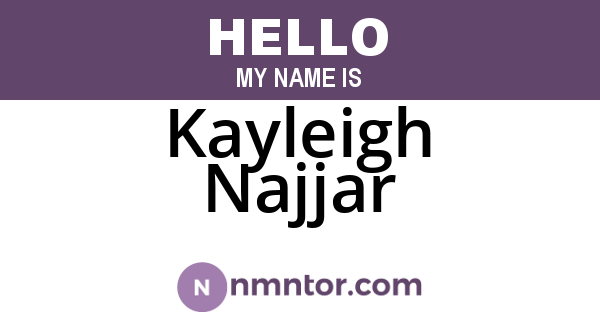 Kayleigh Najjar
