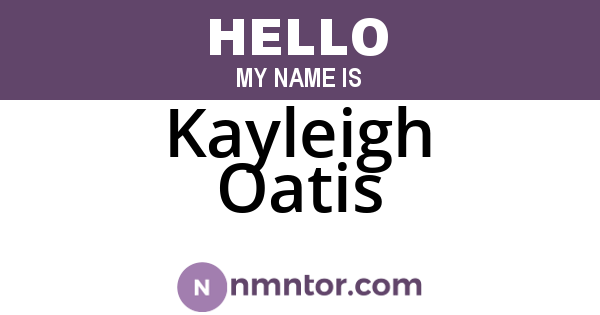 Kayleigh Oatis