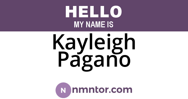 Kayleigh Pagano