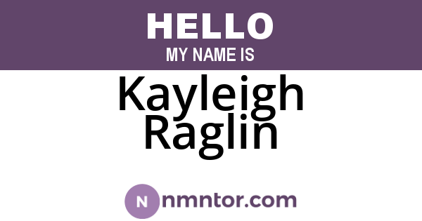 Kayleigh Raglin