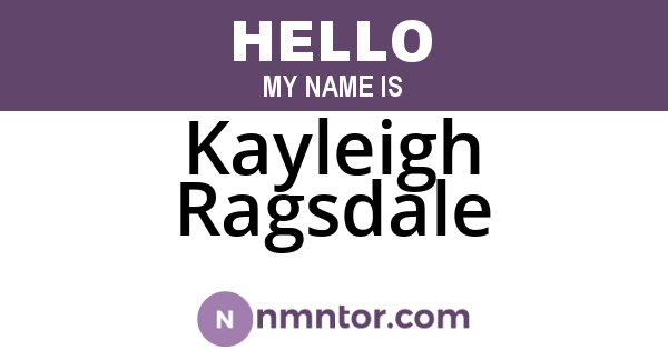 Kayleigh Ragsdale