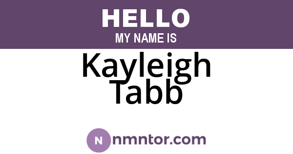Kayleigh Tabb