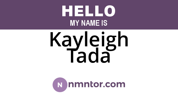 Kayleigh Tada