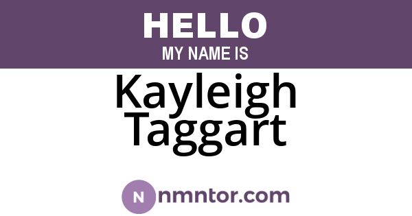 Kayleigh Taggart