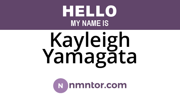 Kayleigh Yamagata