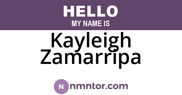 Kayleigh Zamarripa
