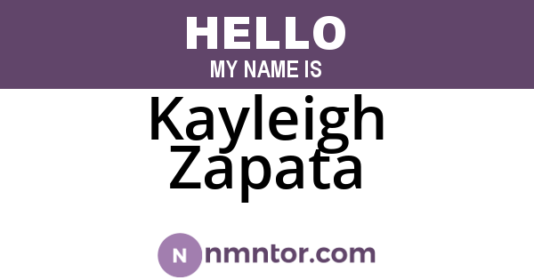 Kayleigh Zapata