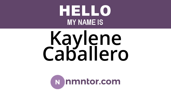Kaylene Caballero