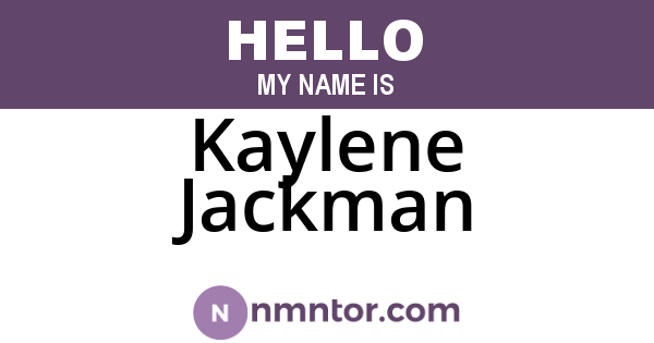 Kaylene Jackman