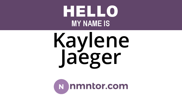 Kaylene Jaeger