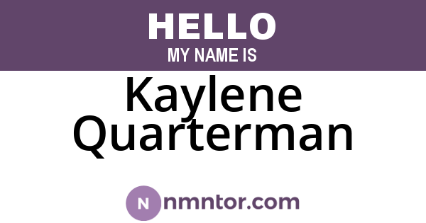 Kaylene Quarterman