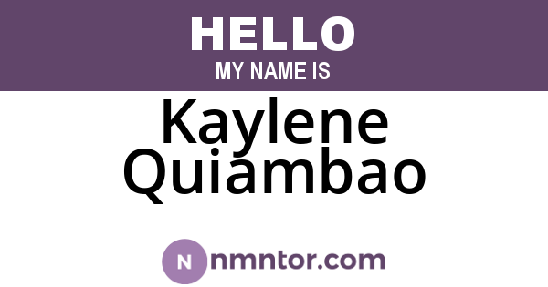 Kaylene Quiambao