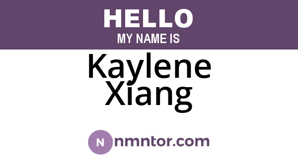 Kaylene Xiang