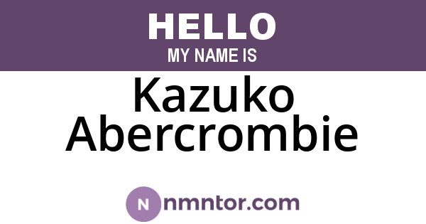 Kazuko Abercrombie