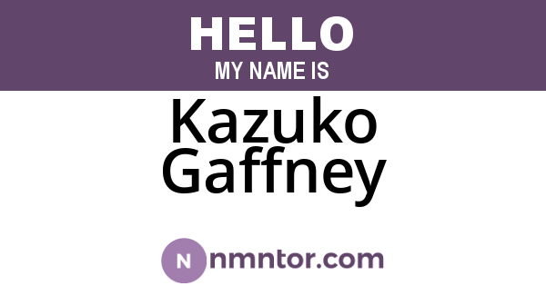 Kazuko Gaffney