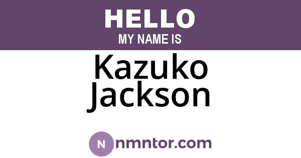 Kazuko Jackson