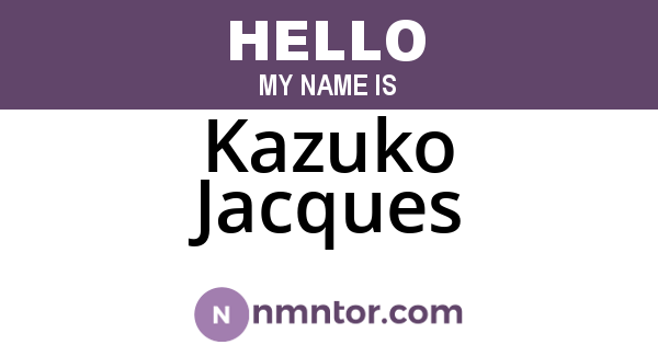 Kazuko Jacques