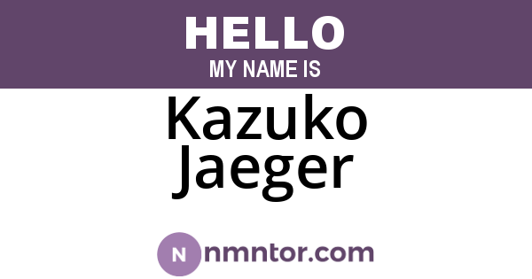 Kazuko Jaeger