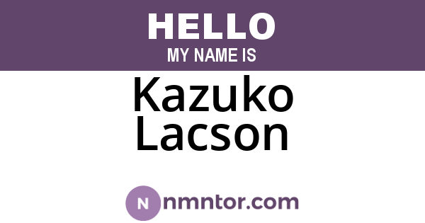 Kazuko Lacson