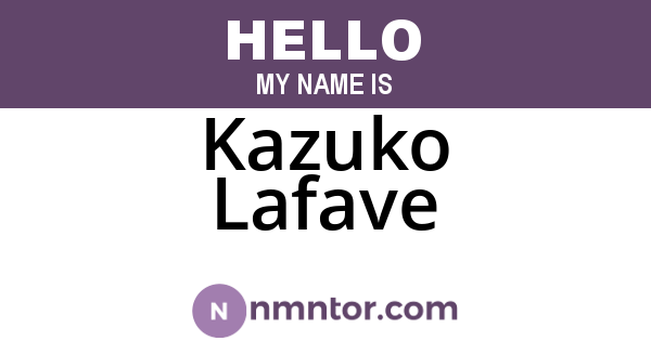 Kazuko Lafave