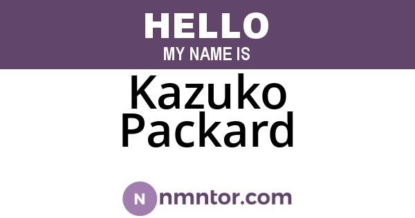 Kazuko Packard