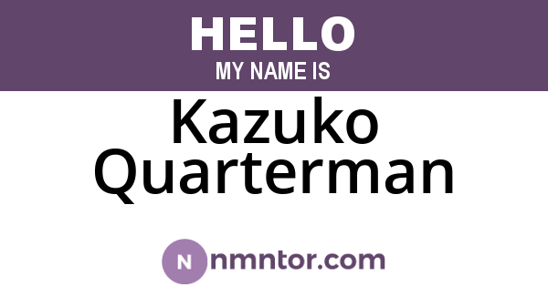 Kazuko Quarterman