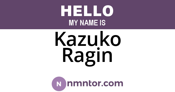 Kazuko Ragin