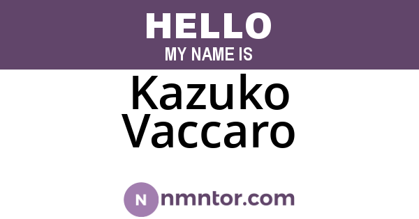 Kazuko Vaccaro