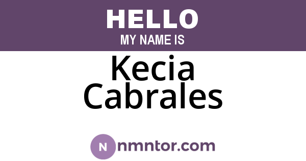 Kecia Cabrales