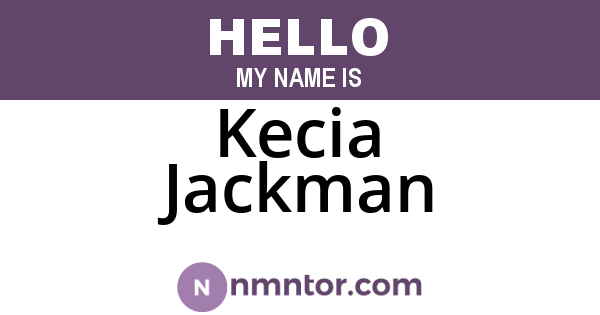 Kecia Jackman
