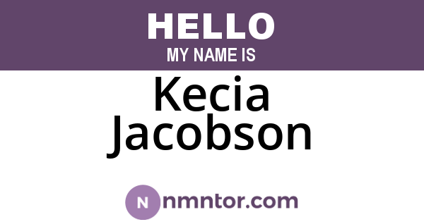 Kecia Jacobson