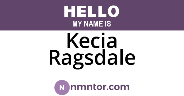 Kecia Ragsdale