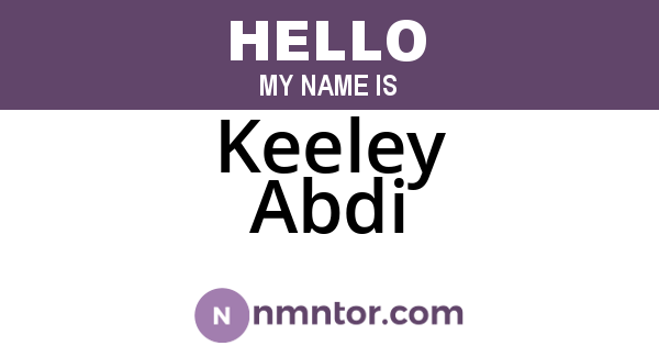 Keeley Abdi