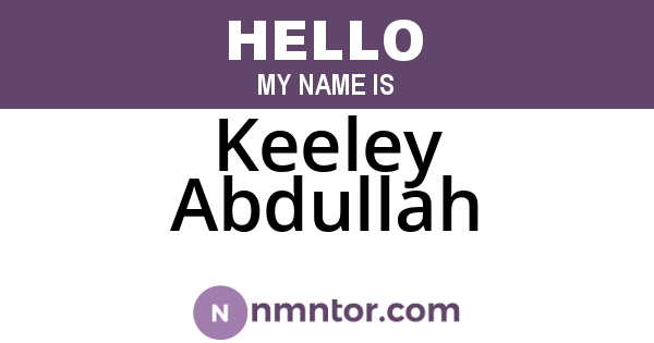Keeley Abdullah