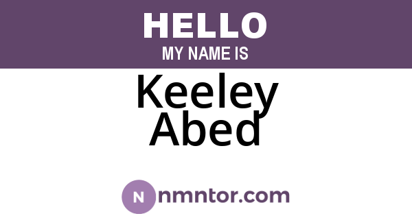 Keeley Abed