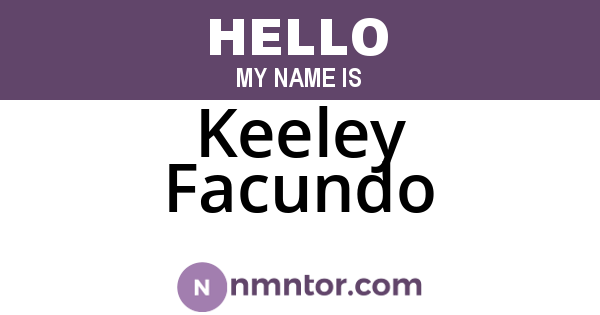 Keeley Facundo