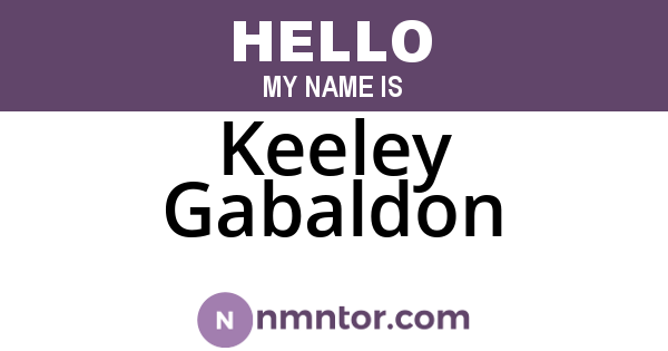 Keeley Gabaldon