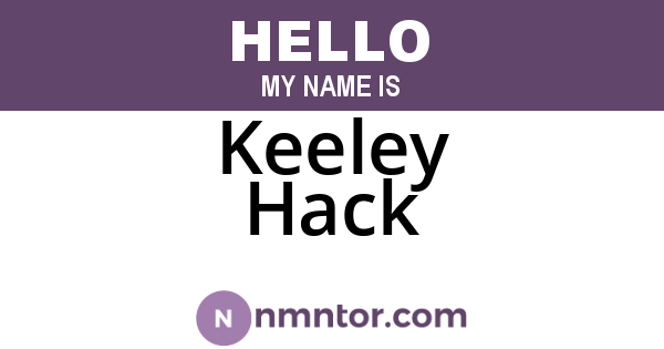 Keeley Hack