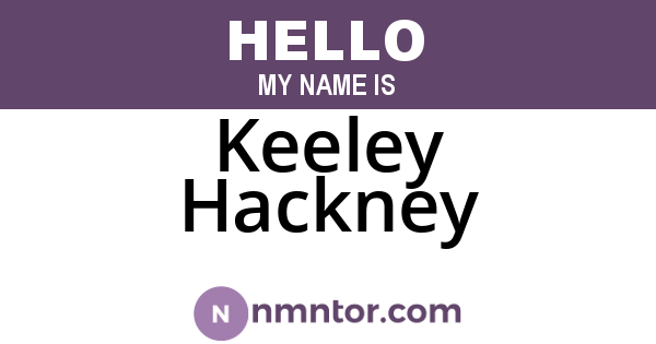 Keeley Hackney