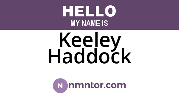 Keeley Haddock