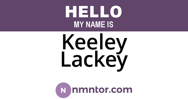 Keeley Lackey