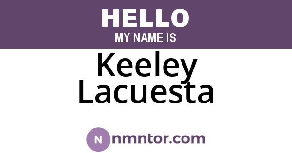 Keeley Lacuesta