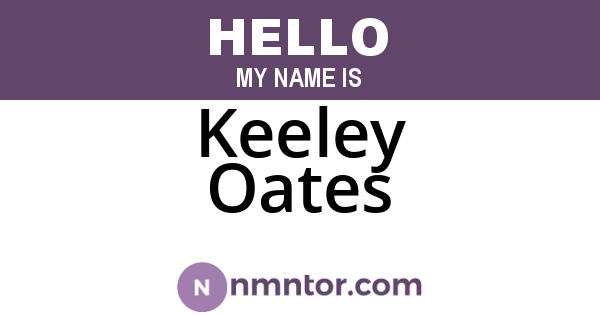 Keeley Oates