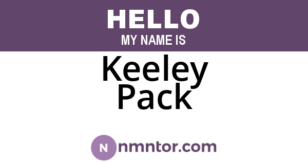 Keeley Pack