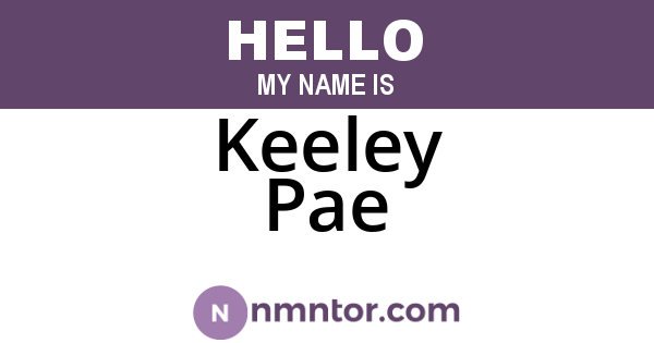 Keeley Pae