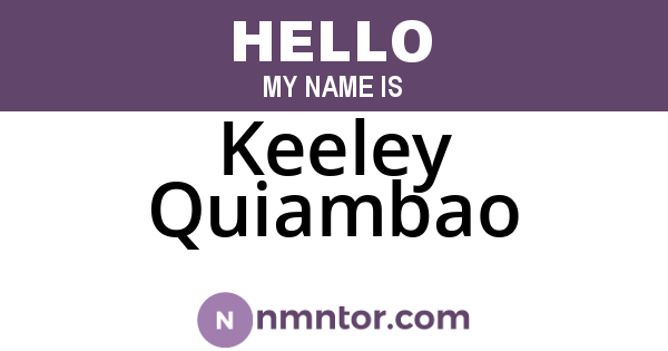 Keeley Quiambao