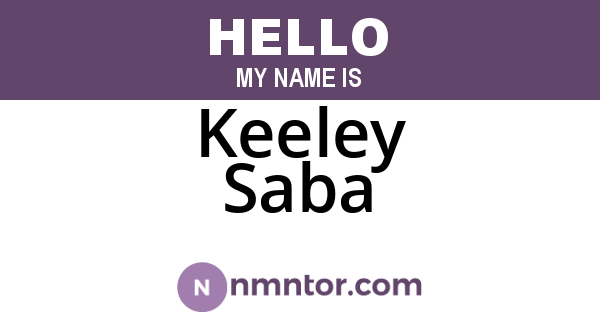 Keeley Saba